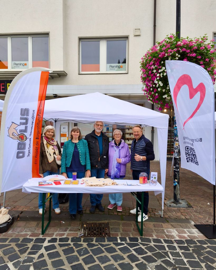 Das Obolus Team mit Herrn Klocke von der Bürgerstiftung am Ehrenamtstag 2026